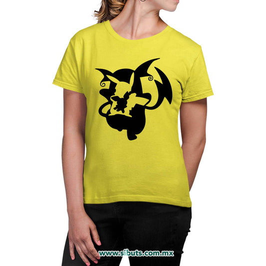 Playera Mujer Pokemon Pikachu Evolutions