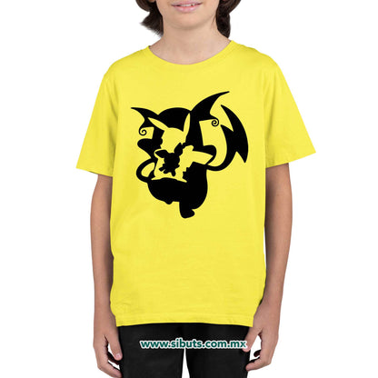 Playera Niño Pokemon Pikachu Evolutions