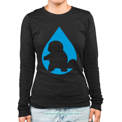 Playera Mujer Manga Larga Pokemon Squirttle