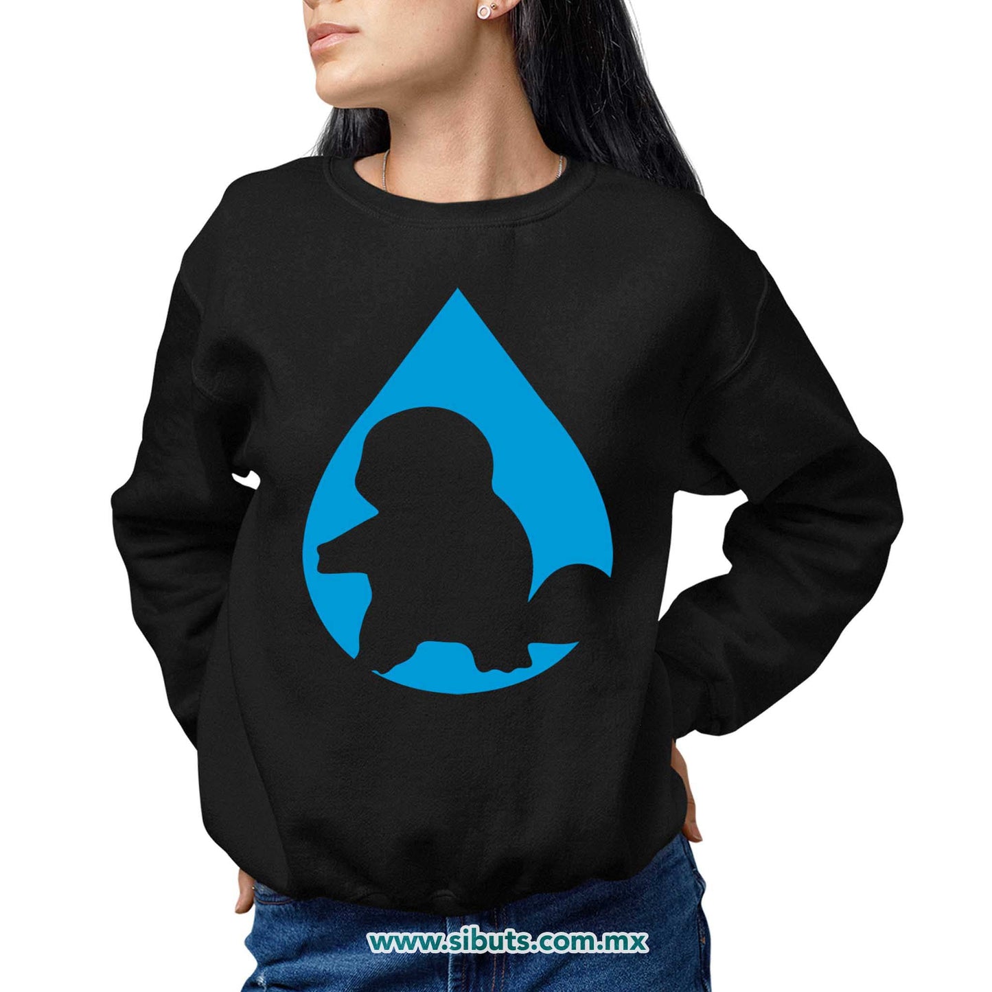 Sudadera Mujer Cuello Redondo Pokemon Squirttle