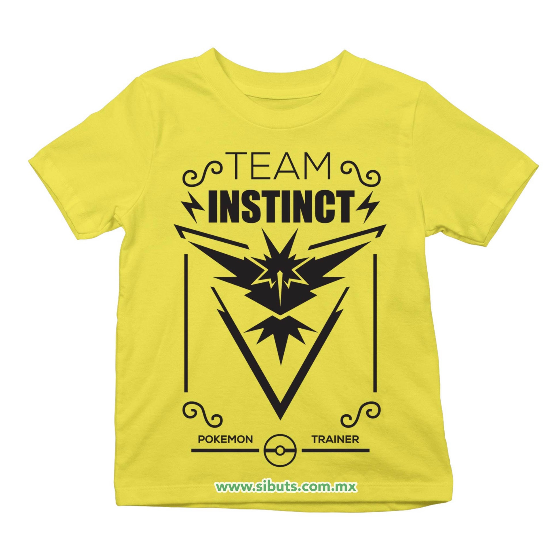 Playera Niño Pokemon Team Instinct Amarillo