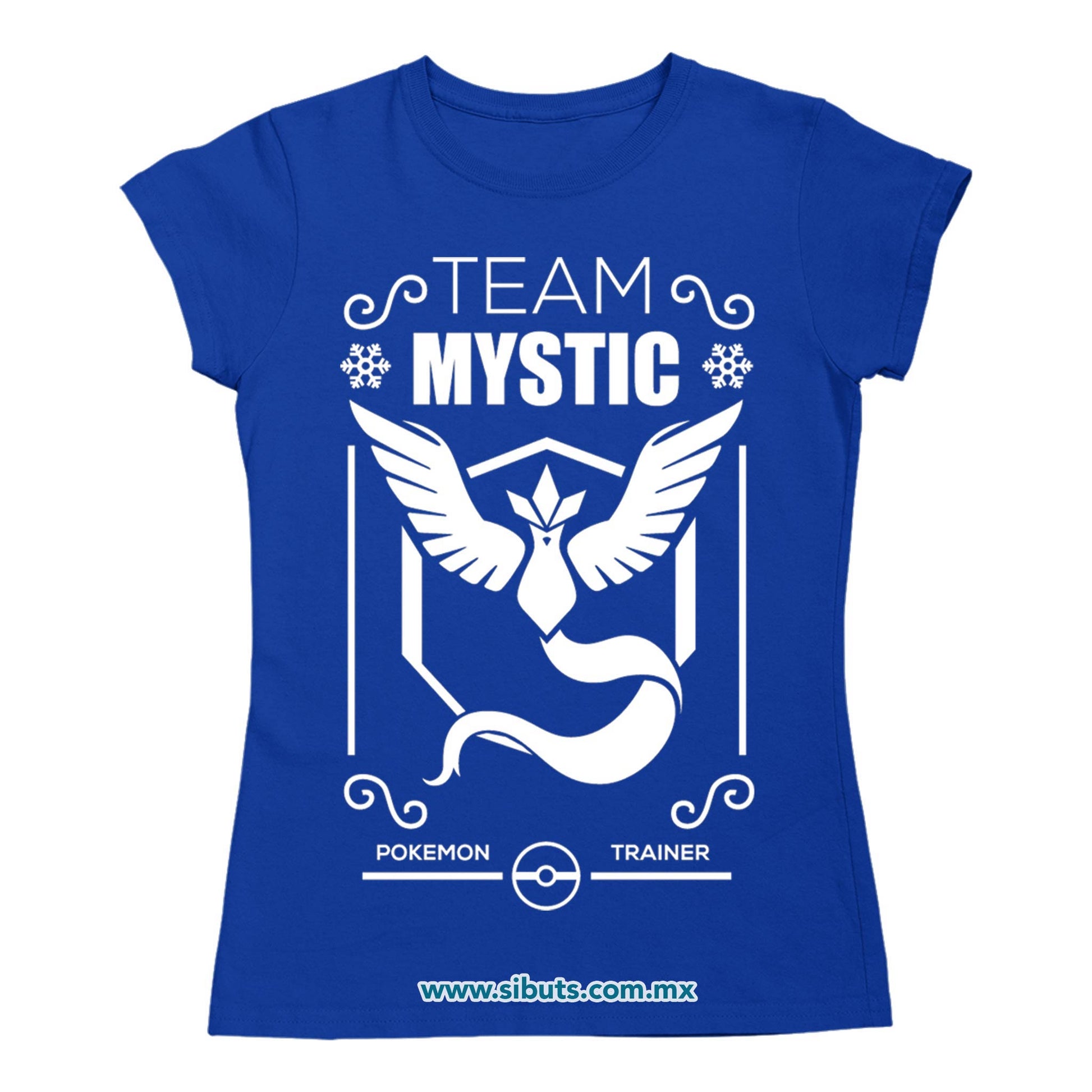 Playera Mujer Pokemon Team Mystic Azul