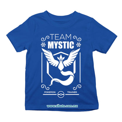 Playera Niño Pokemon Team Mystic Azul