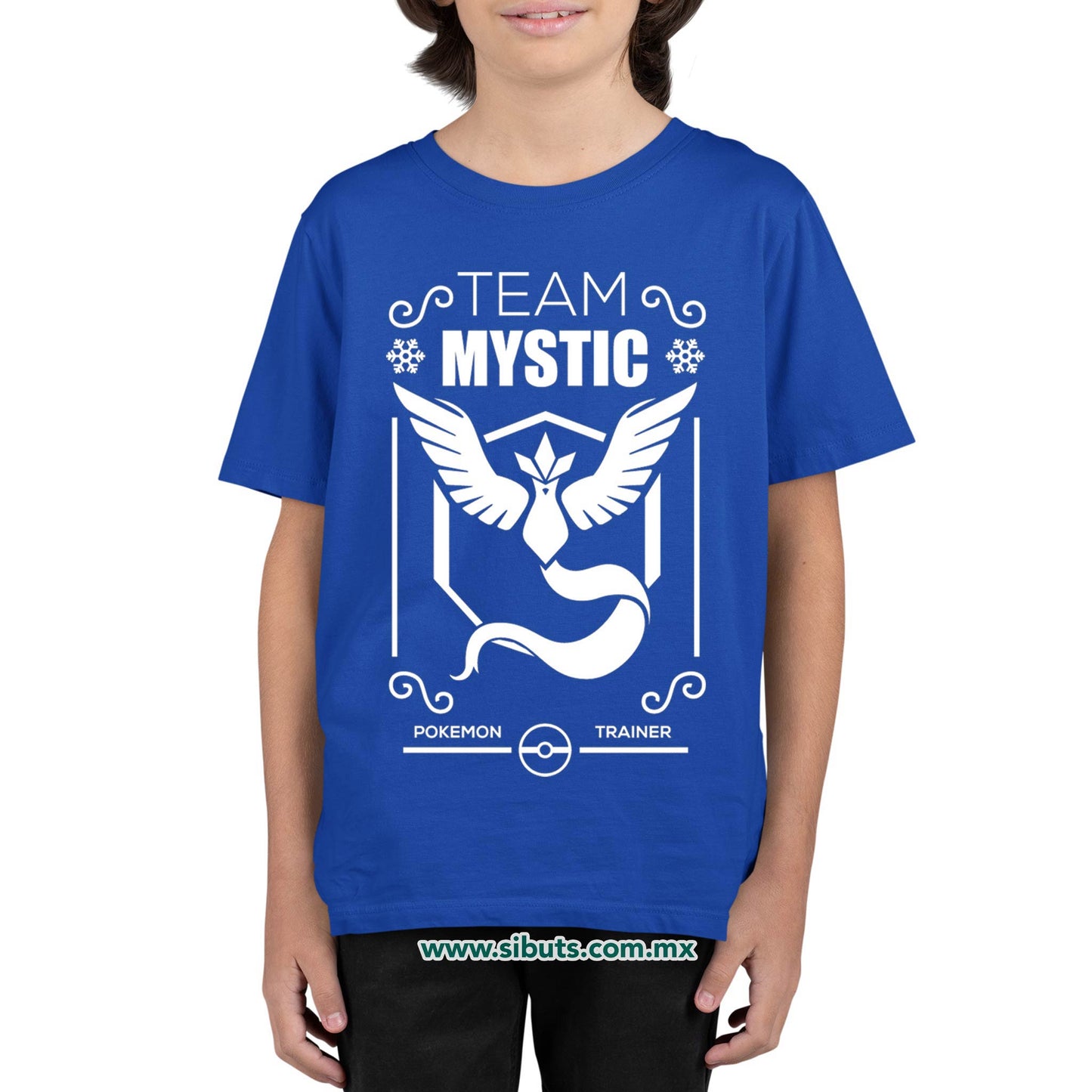 Playera Niño Pokemon Team Mystic Azul