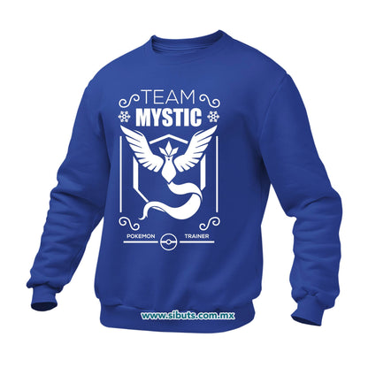 Sudadera Hombre Cuello Redondo Pokemon Team Mystic Azul