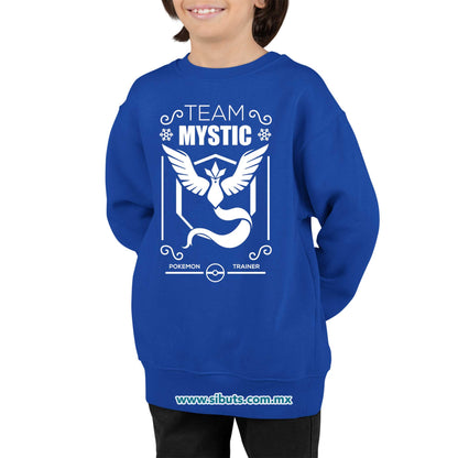 Sudadera Niño Cuello Redondo Pokemon Team Mystic Azul
