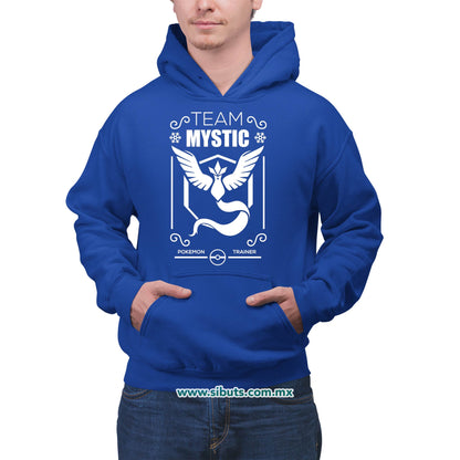 Sudadera Hombre Gorro Pokemon Team Mystic Azul