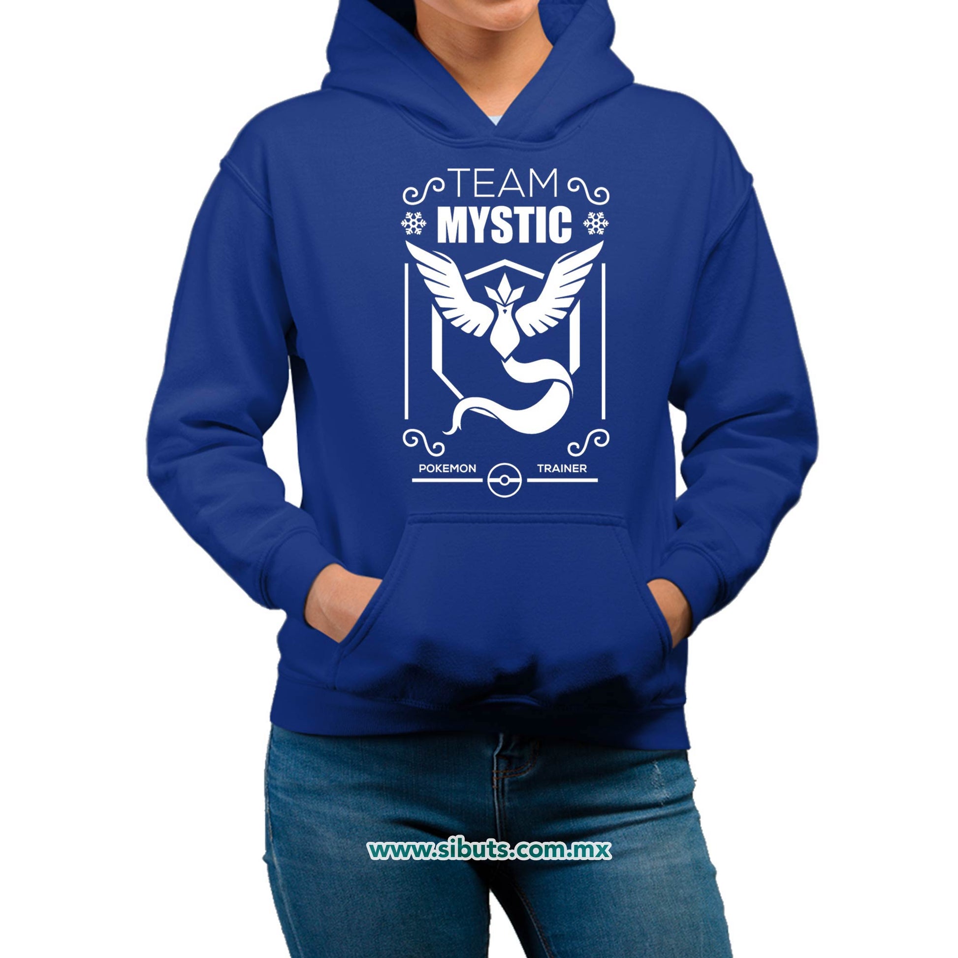 Sudadera Mujer Gorro Pokemon Team Mystic Azul