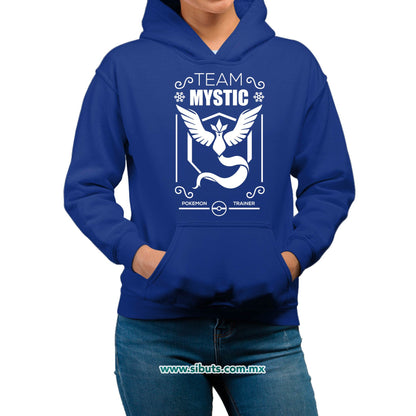 Sudadera Mujer Gorro Pokemon Team Mystic Azul