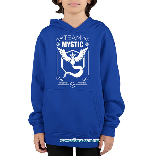 Sudadera Niño Gorro Pokemon Team Mystic Azul