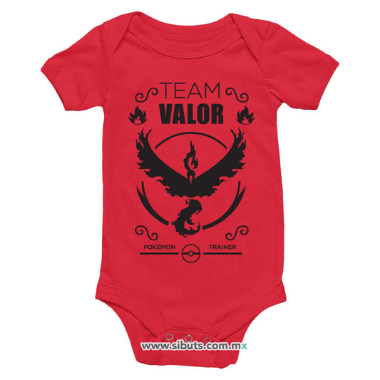 Pañalero Bebé Pokemon Go Team Valor Rojo