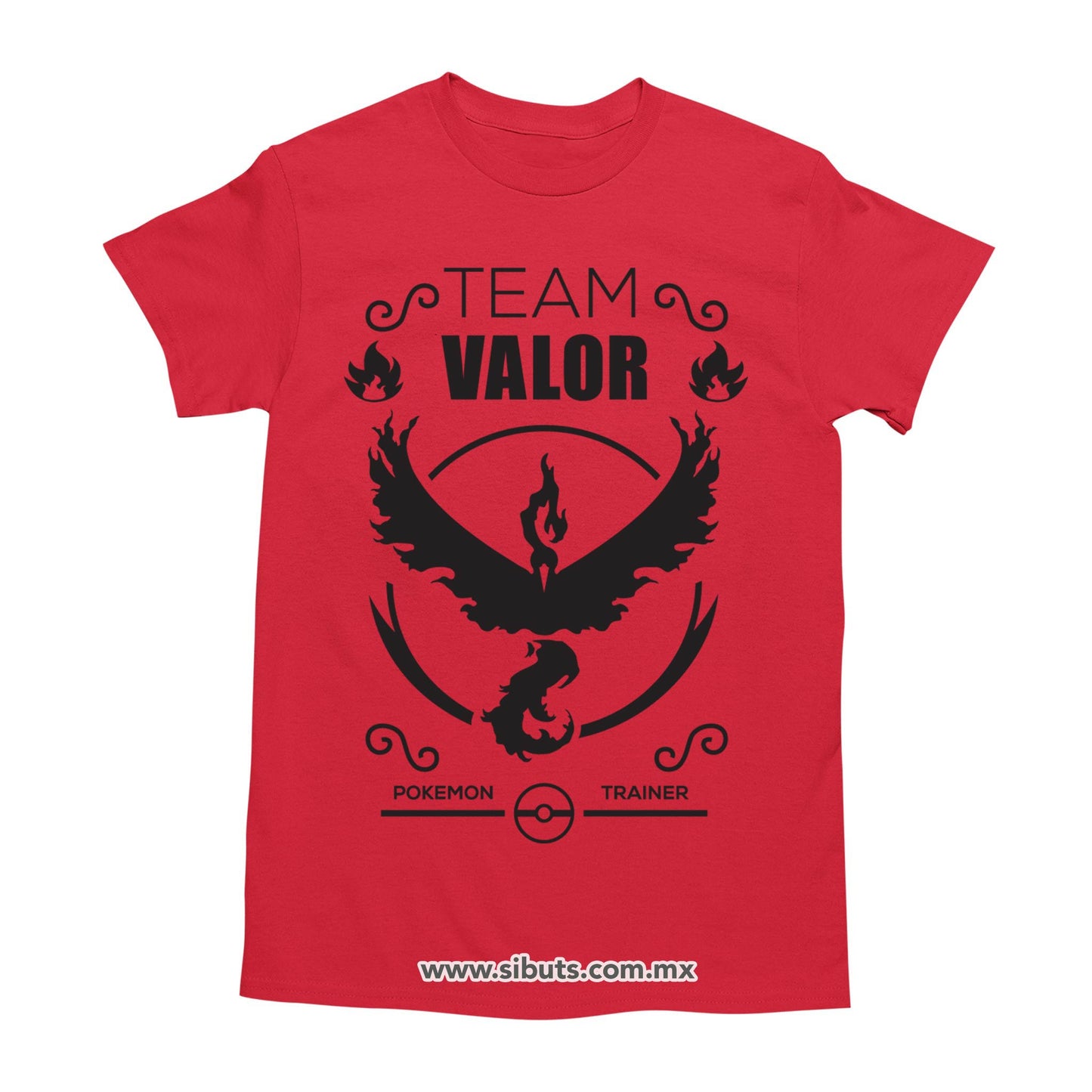 Playera Hombre Pokemon Go Team Valor Rojo