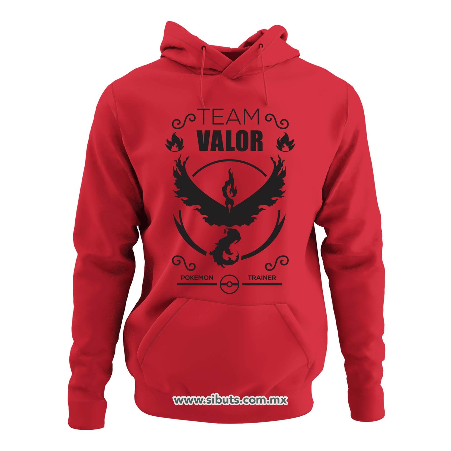 Sudadera Mujer Gorro Pokemon Go Team Valor Rojo