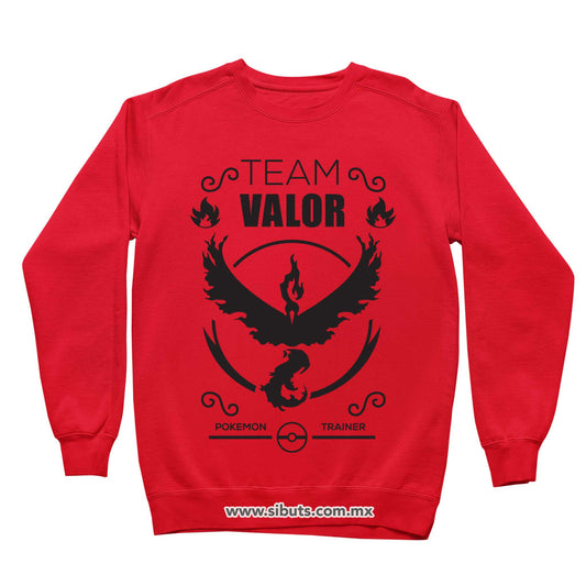 Sudadera Niño Cuello Redondo Pokemon Go Team Valor Rojo