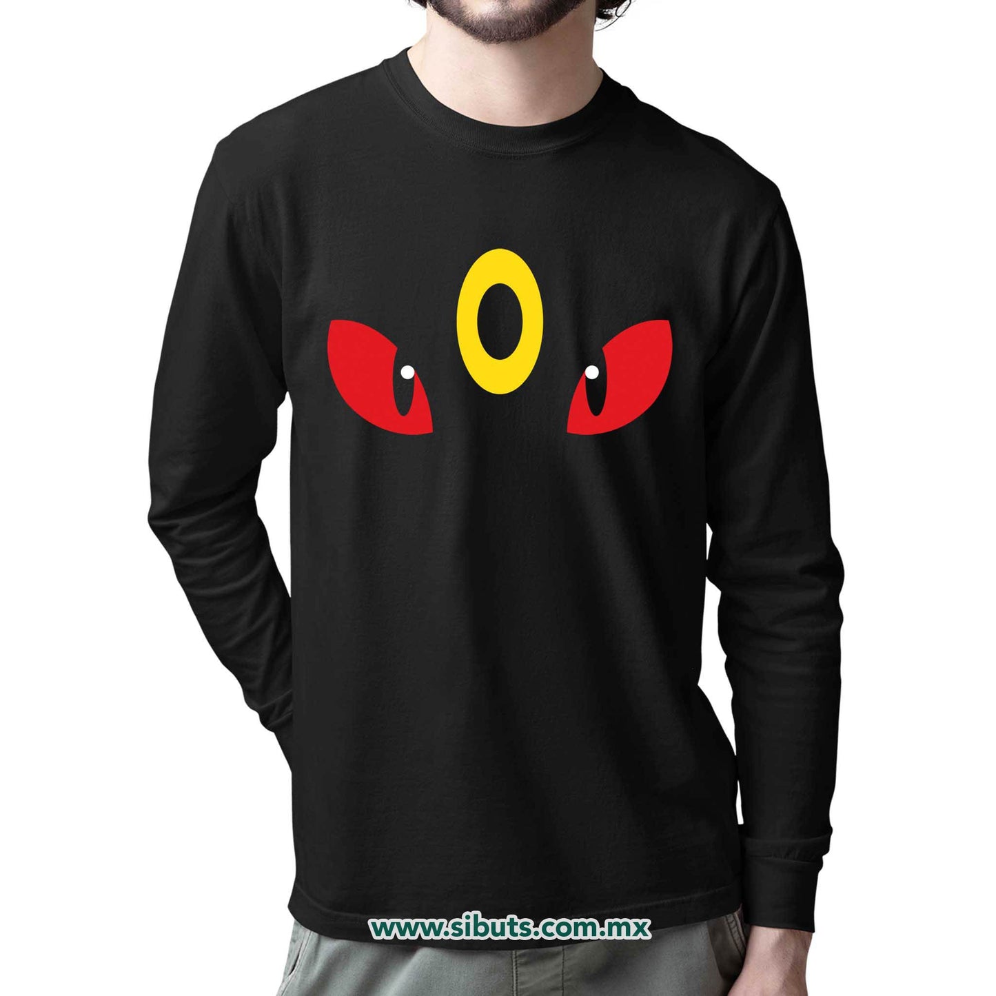 Playera Hombre Manga Larga Pokemon Umbreon