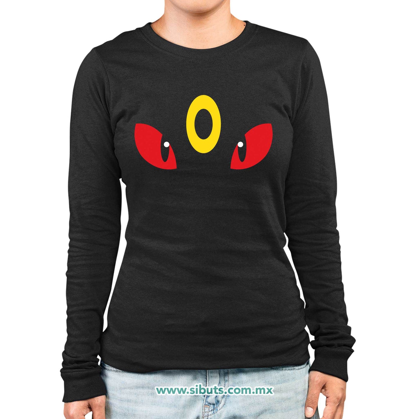 Playera Mujer Manga Larga Pokemon Umbreon