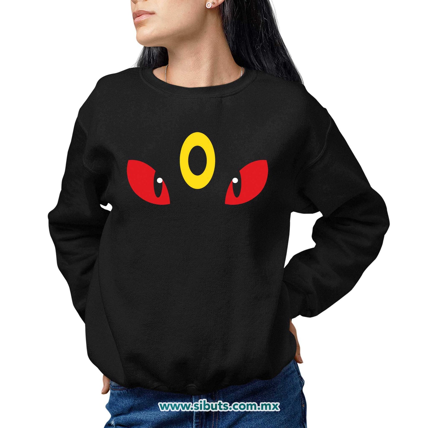 Sudadera Mujer Cuello Redondo Pokemon Umbreon