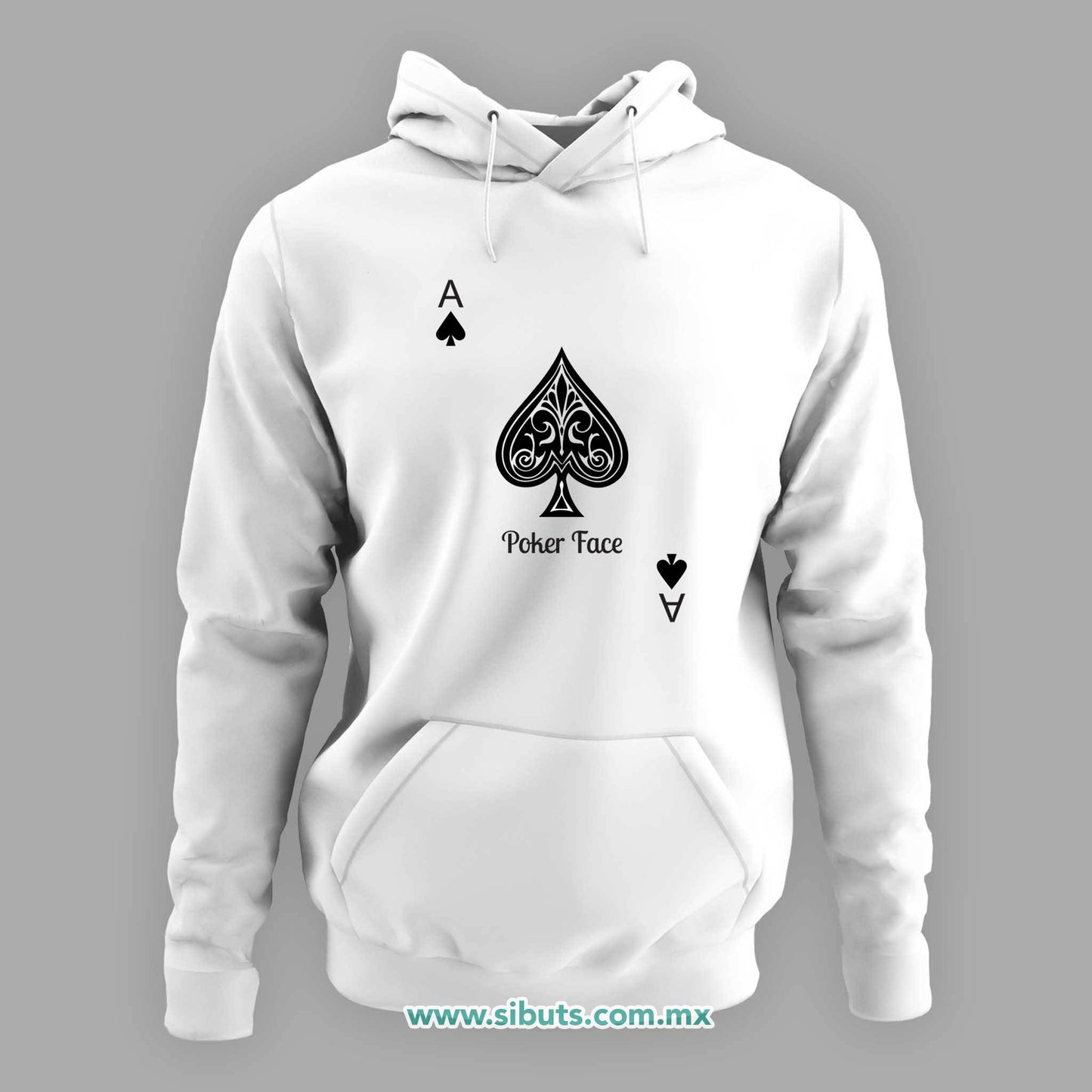 Sudadera Mujer Gorro Poker Face
