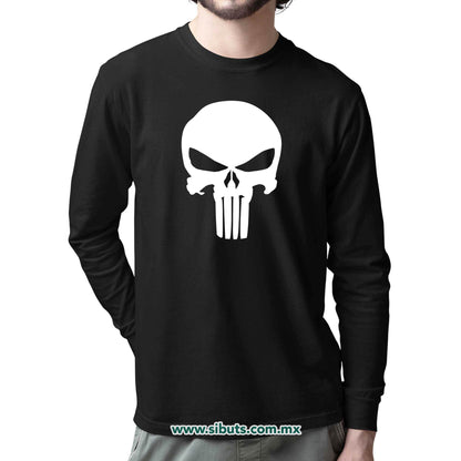 Playera Hombre Manga Larga The Punisher