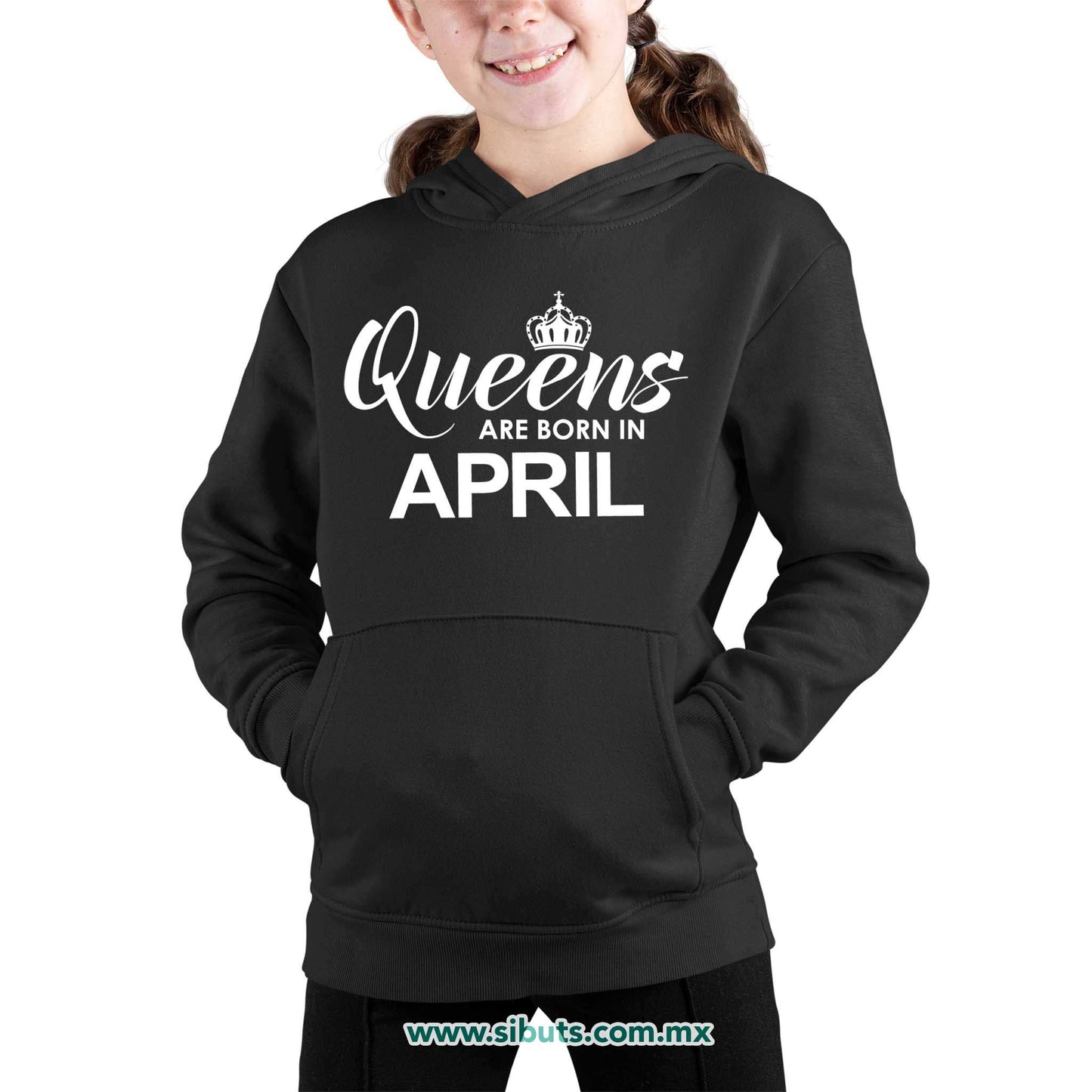 Sudadera Niño Gorro Las Reinas Nacieron En Abril