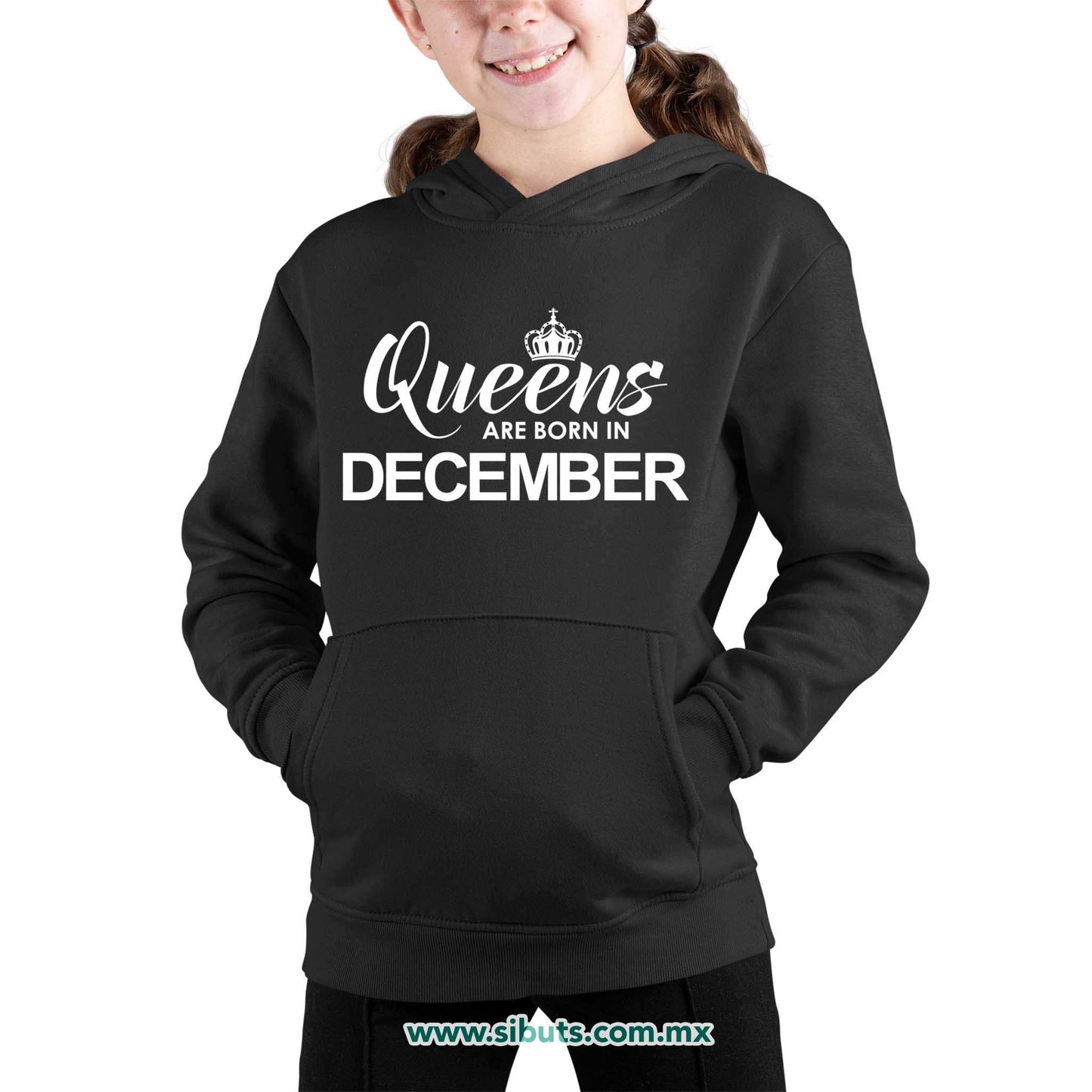 Sudadera Niño Gorro Las Reinas Nacieron En Diciembre