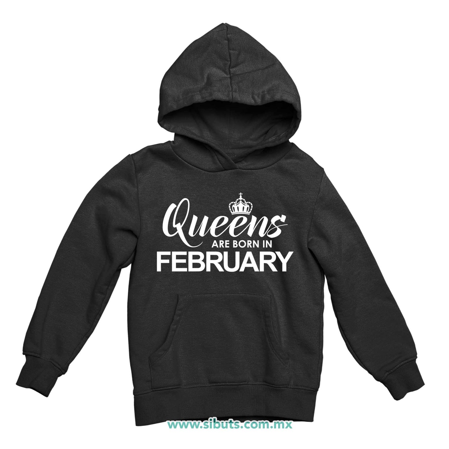 Sudadera Niño Gorro Las Reinas Nacieron En Febrero