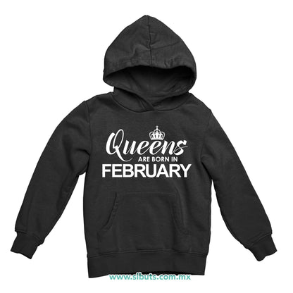 Sudadera Niño Gorro Las Reinas Nacieron En Febrero