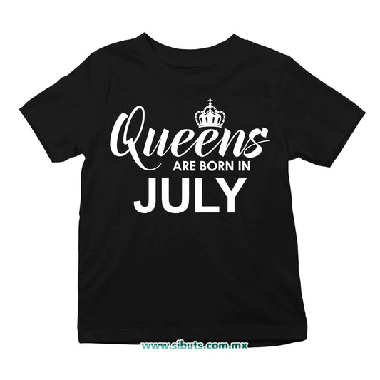 Playera Niño Las Reinas Nacieron En Julio