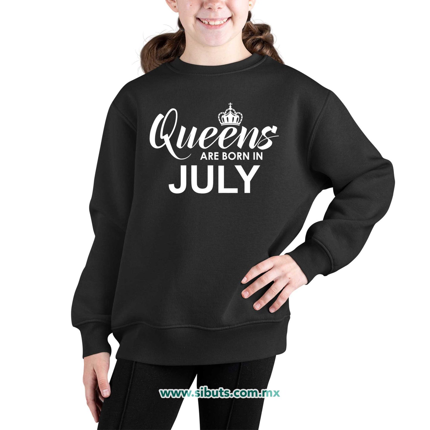 Sudadera Niño Cuello Redondo Las Reinas Nacieron En Julio
