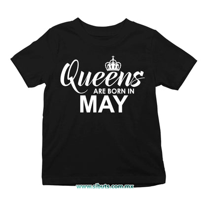 Playera Niño Las Reinas Nacieron En Mayo