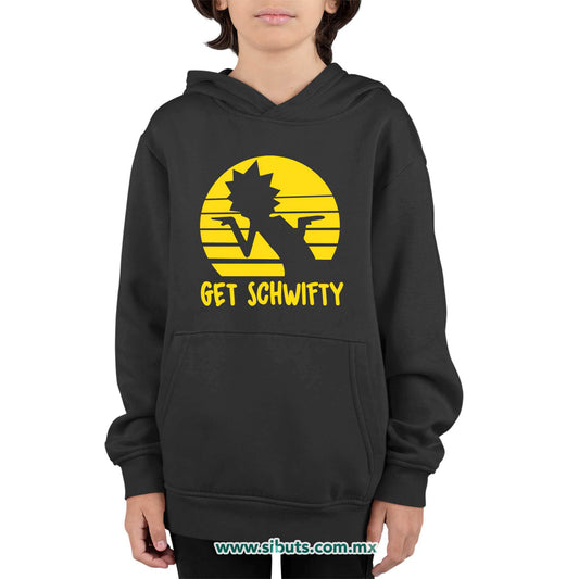 Sudadera Niño Gorro Rick And Morty Get Schwifty