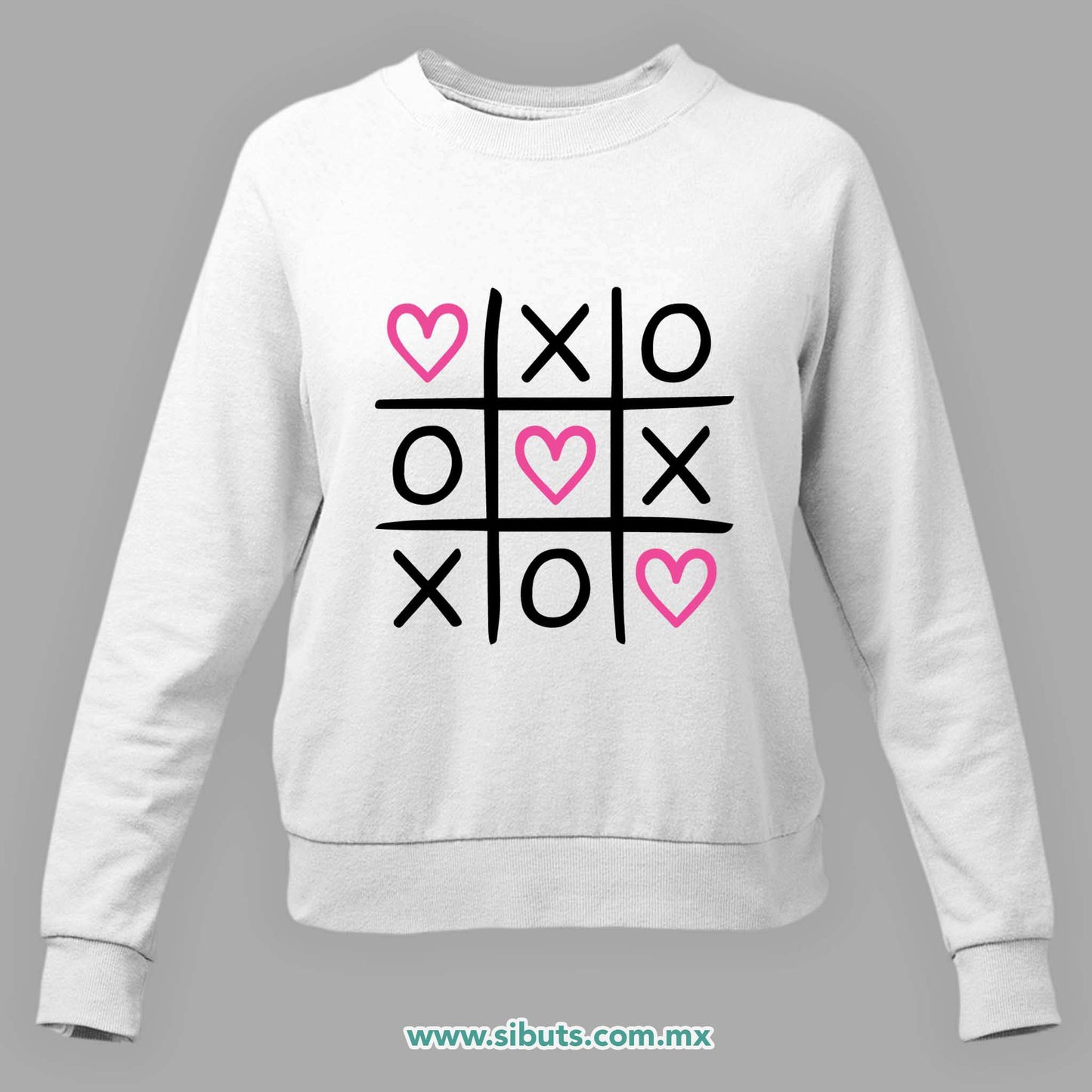 Sudadera Mujer Cuello Redondo San Valentin Juego de Gato