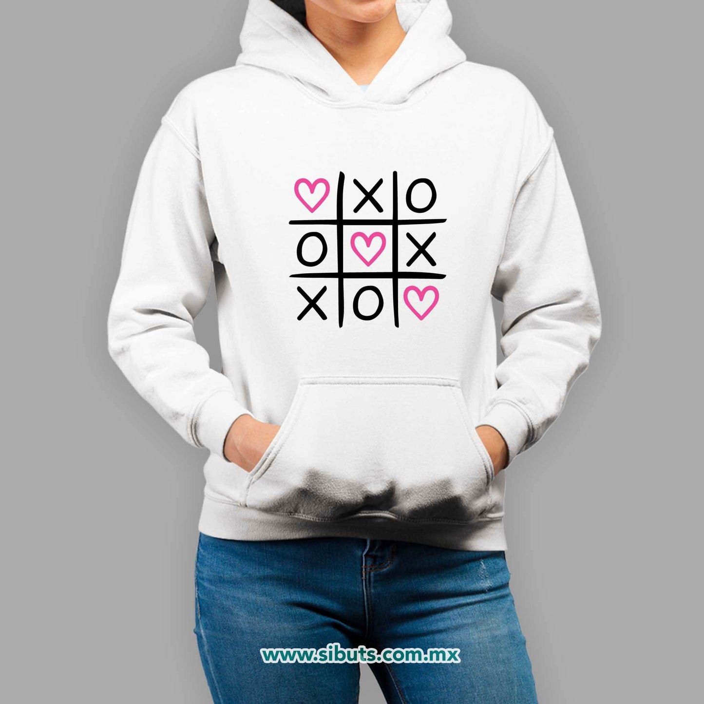 Sudadera Mujer Gorro San Valentin Juego de Gato