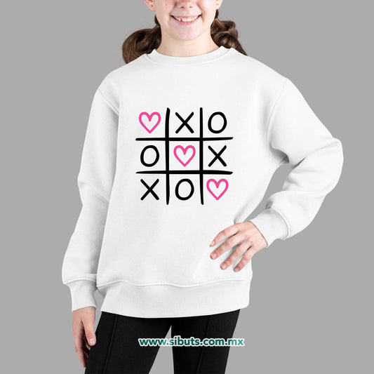 Sudadera Niña Cuello Redondo San Valentin Juego de Gato