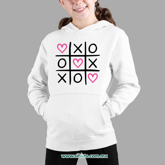 Sudadera Niño Gorro San Valentin Juego de Gato