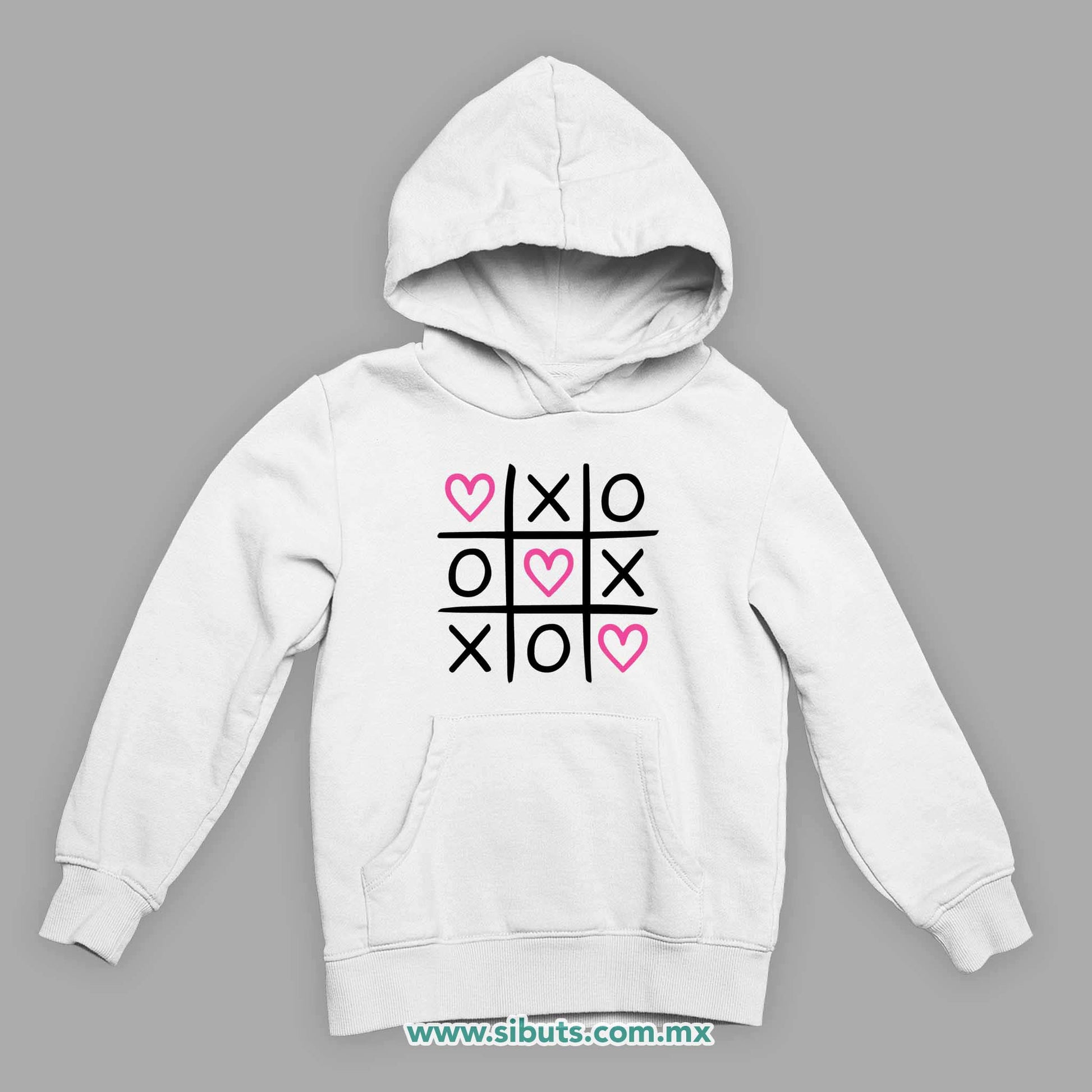 Sudadera Niño Gorro San Valentin Juego de Gato