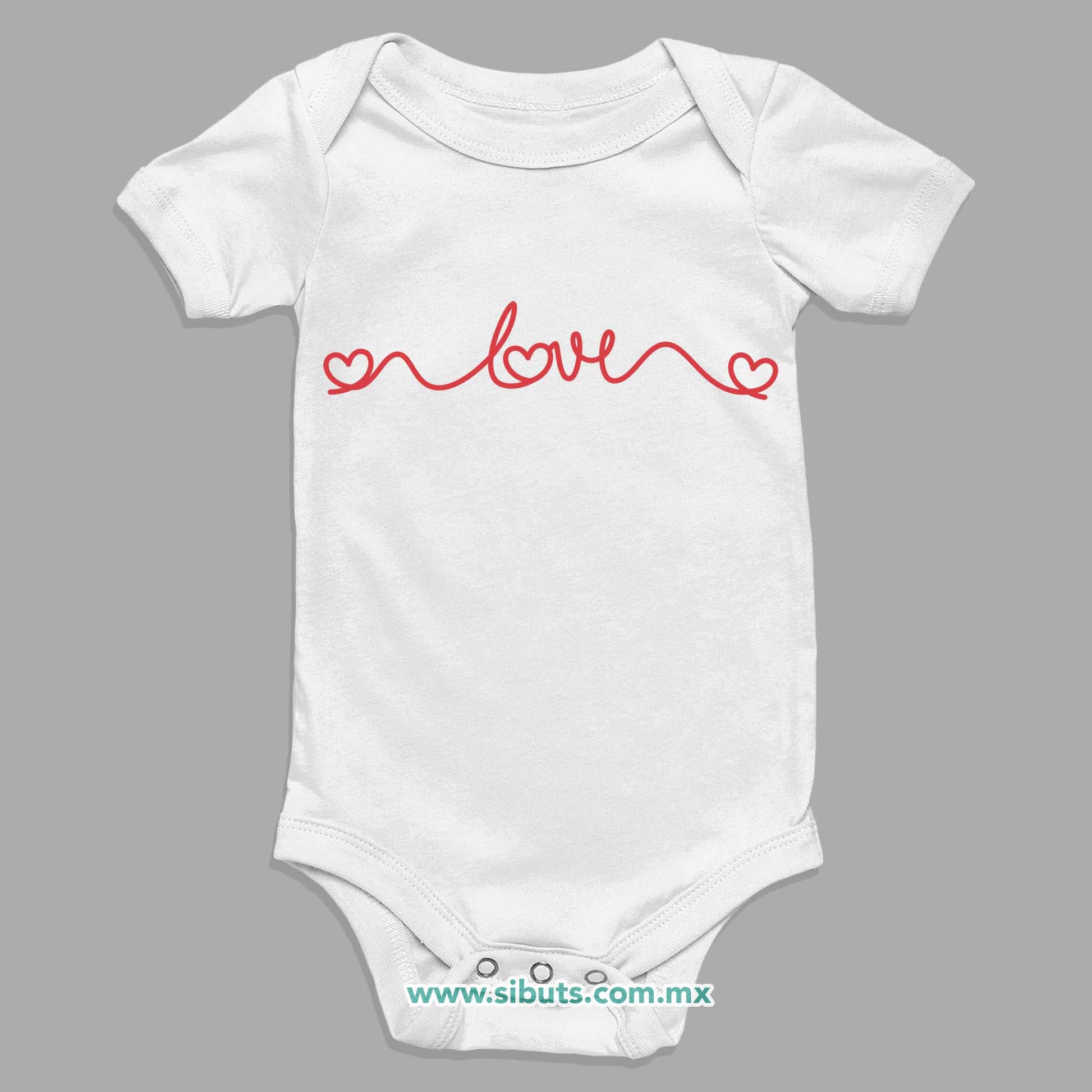 Pañalero Bebé San Valentin Hilo Corazón Love