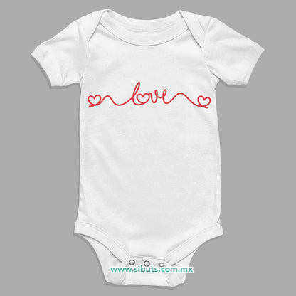 Pañalero Bebé San Valentin Hilo Corazón Love