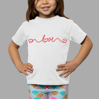 Playera Niño San Valentin Hilo Corazón Love