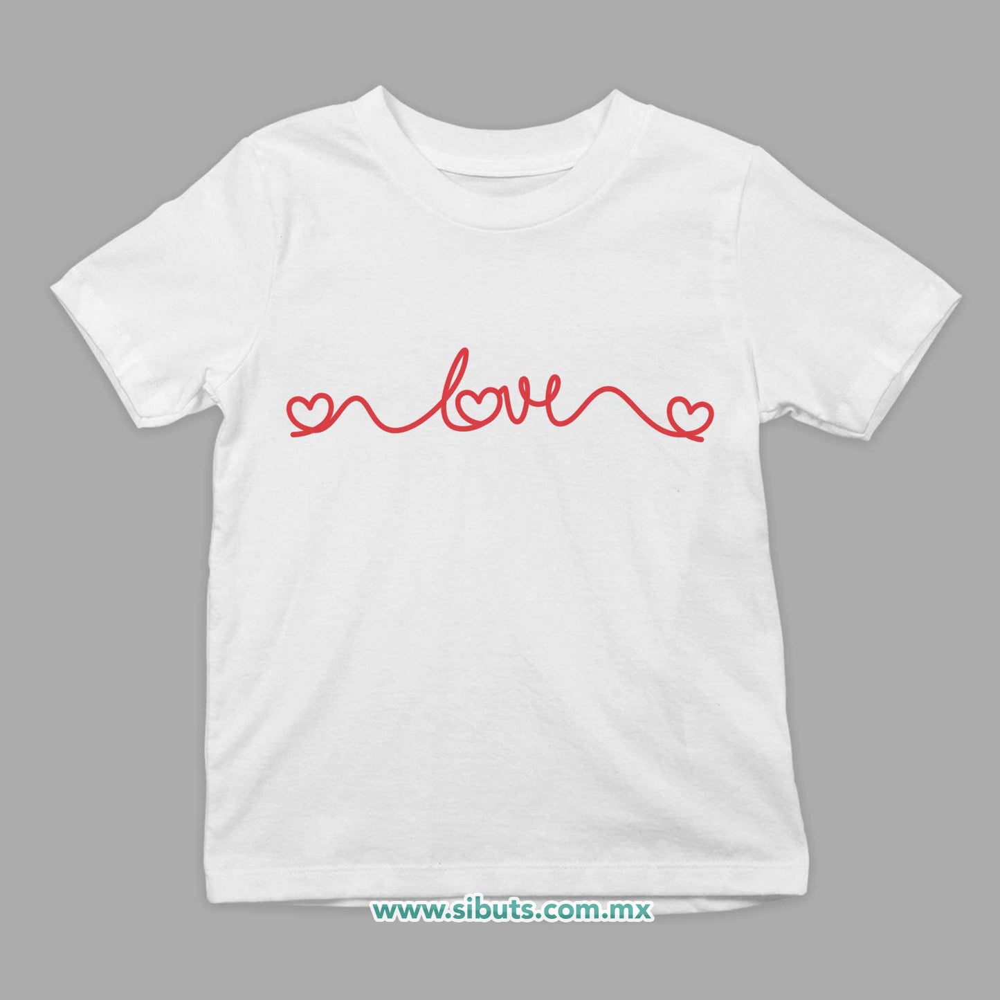 Playera Niño San Valentin Hilo Corazón Love