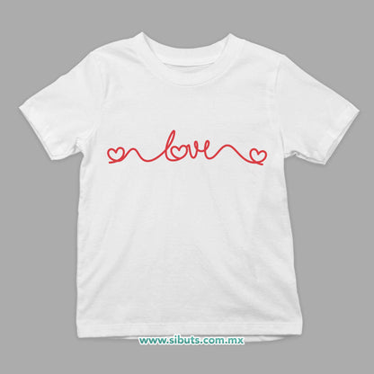 Playera Niño San Valentin Hilo Corazón Love