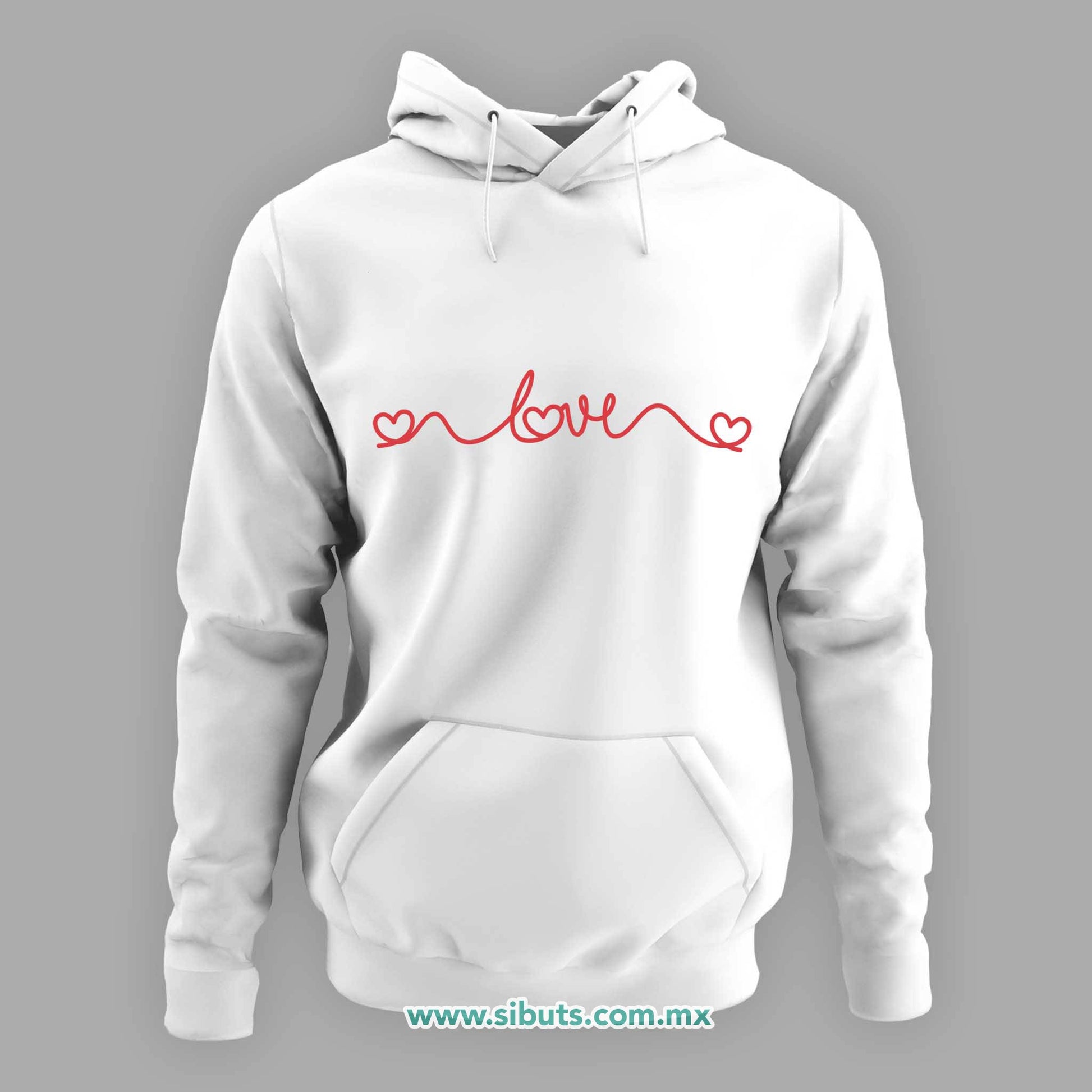Sudadera Mujer Gorro San Valentin Hilo Corazón Love