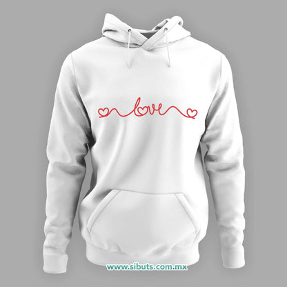 Sudadera Mujer Gorro San Valentin Hilo Corazón Love