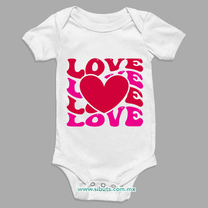 Pañalero Bebé San Valentin Love Love Corazón