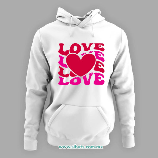 Sudadera Mujer Gorro San Valentin Love Love Corazón