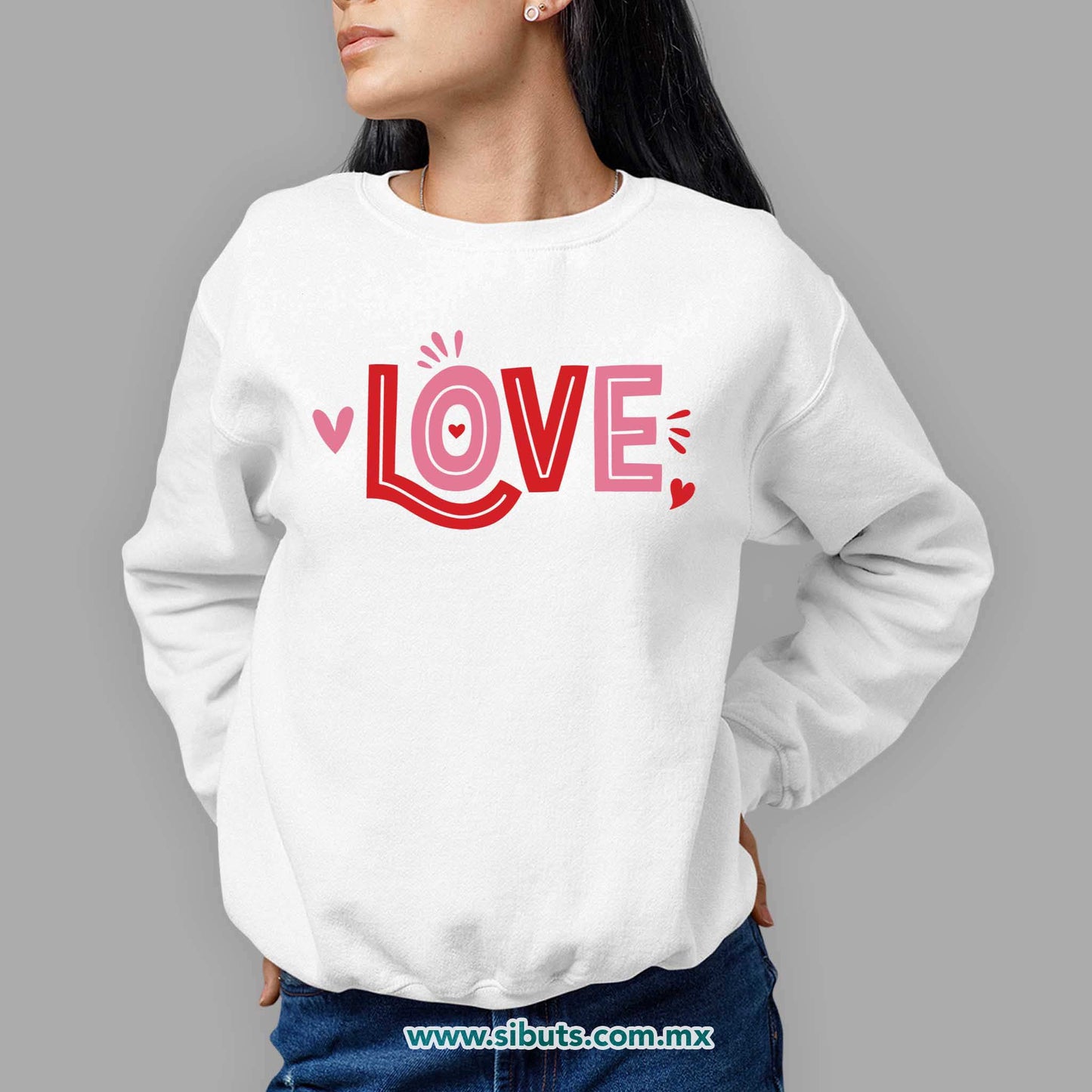 Sudadera Mujer Cuello Redondo San Valentin Love