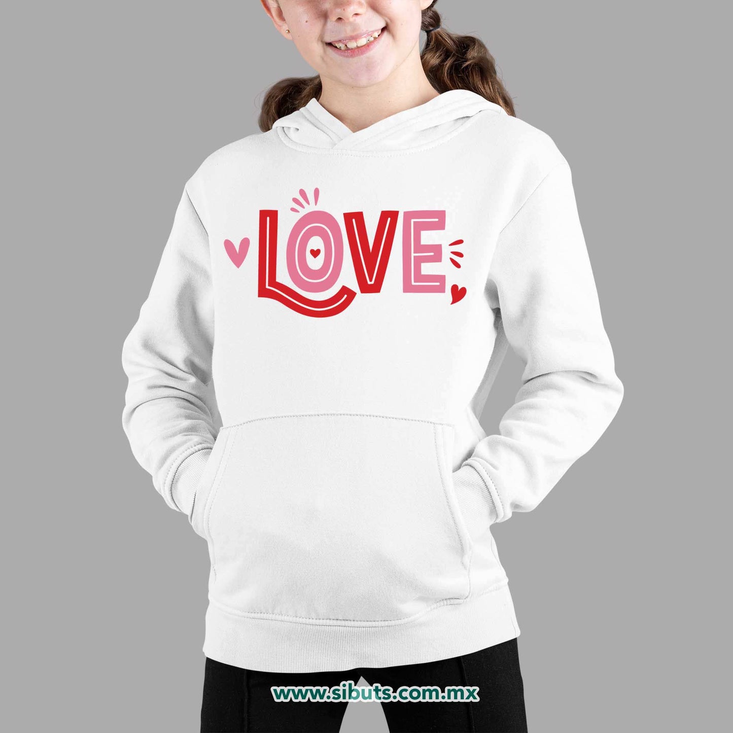 Sudadera Niño Gorro San Valentin Love