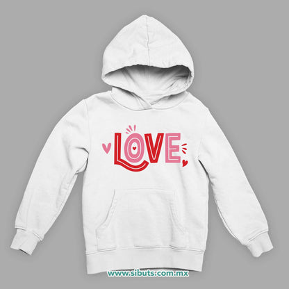 Sudadera Niño Gorro San Valentin Love