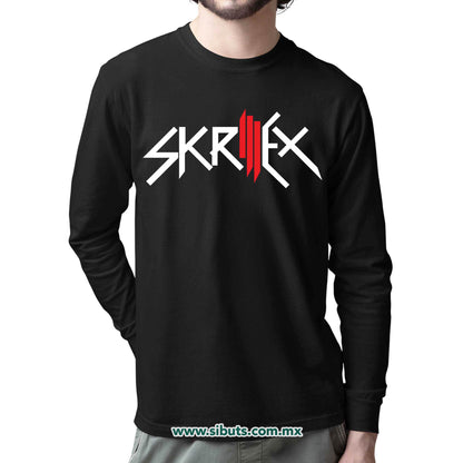 Playera Hombre Manga Larga Dj Skrillex