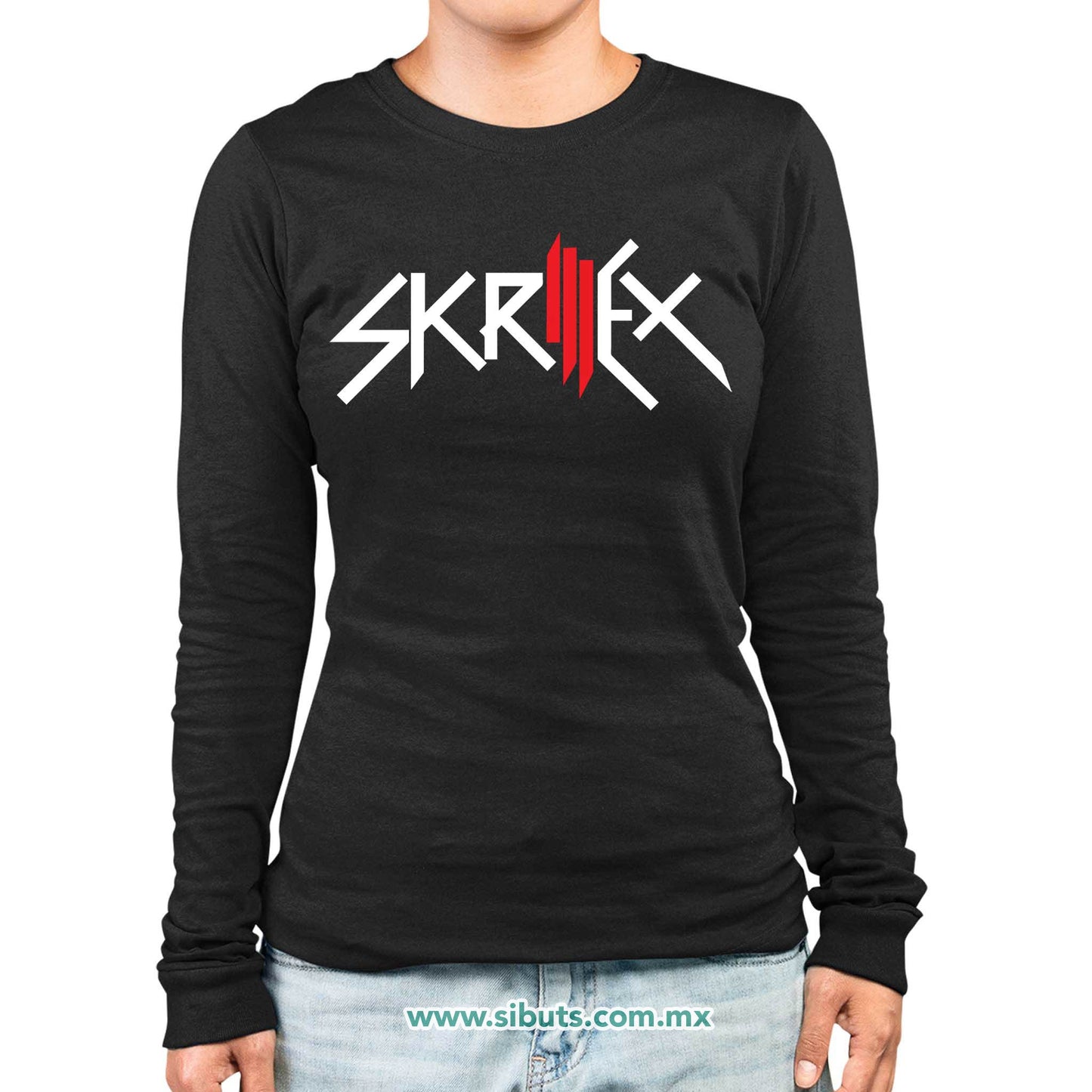 Playera Mujer Manga Larga Dj Skrillex